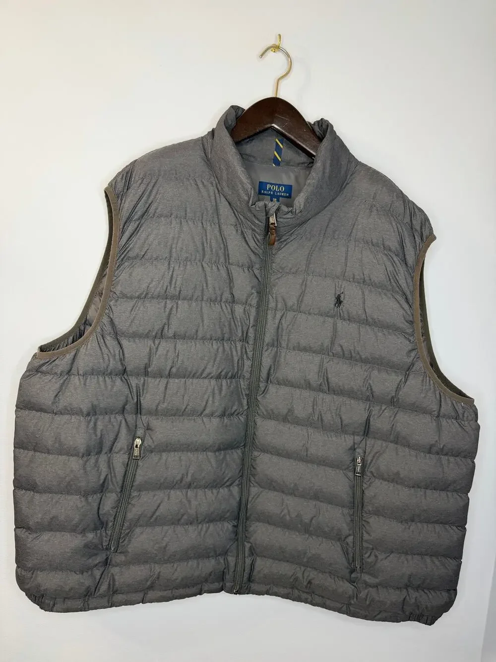 Polo Ralph Lauren Men's Performance Colden Packable Vest Grey Puffer Sz 5XB